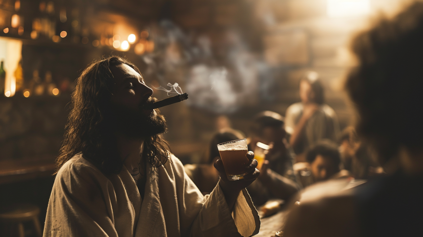 Jesus smoking and drinking.png