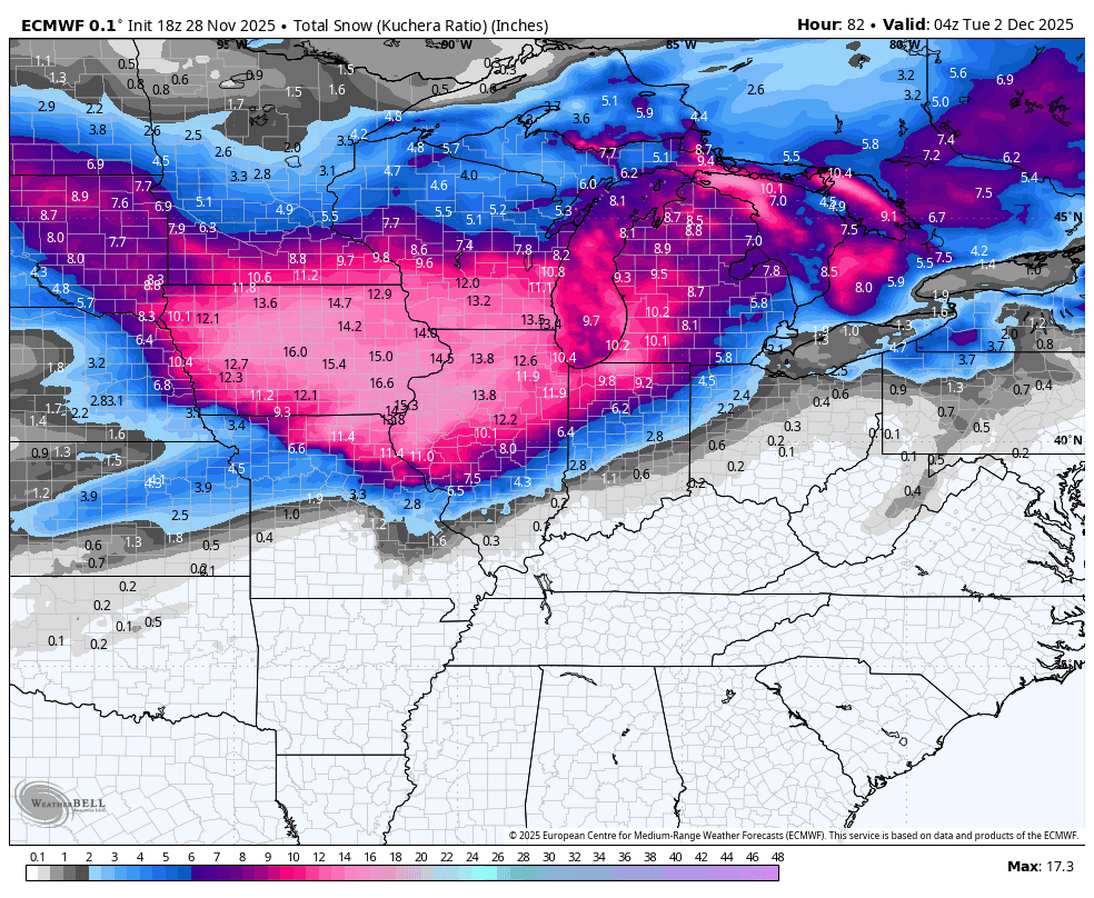 Thanksgiving Weekend 2025 Winter Storm(s) - Page 17 - East of the ...